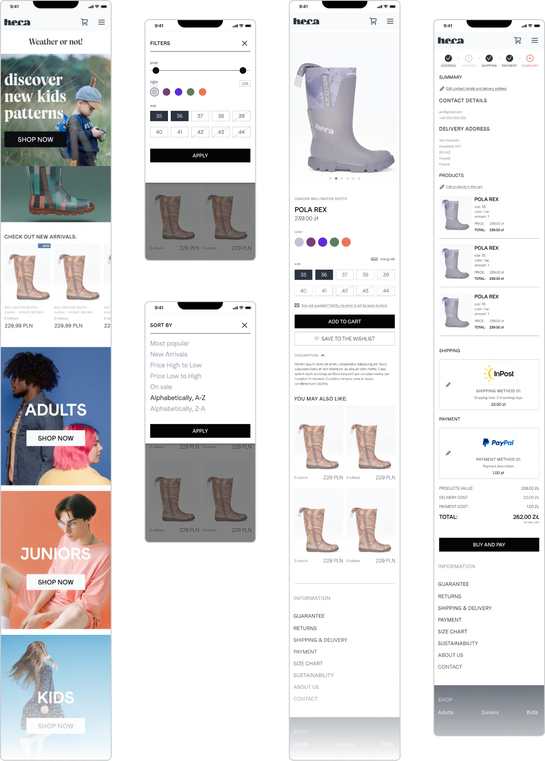 Heca mobile mockup